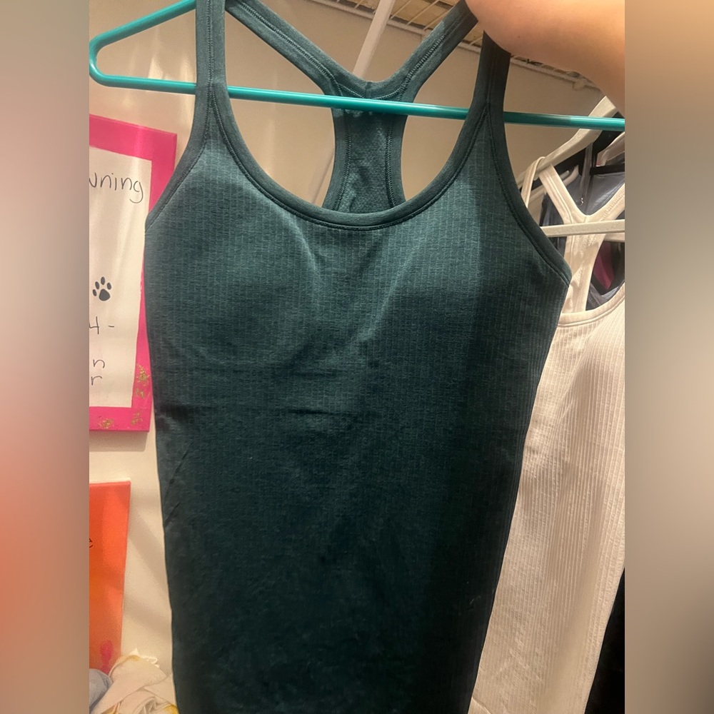 lululemon ebb to street dark green